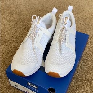 Keds Tennis Shoes White and Gold